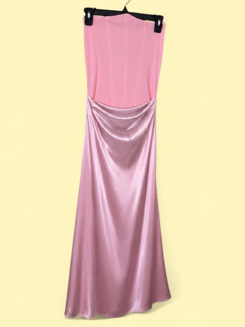 Pink strapless dress